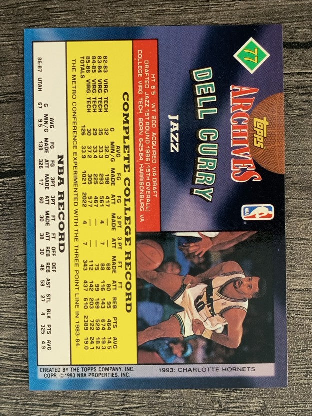 1992-93 Topps Archives #77 Dell Curry