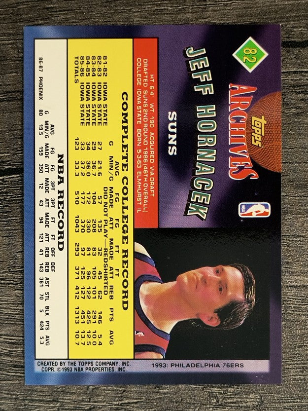 1992-93 Topps Archives #82 Jeff Hornacek