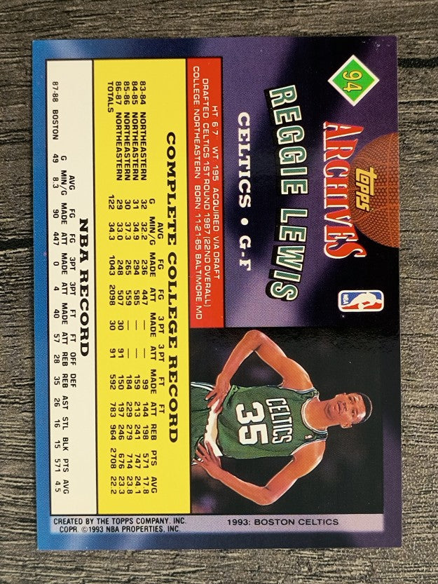 1992-93 Topps Archives #94 Reggie Lewis