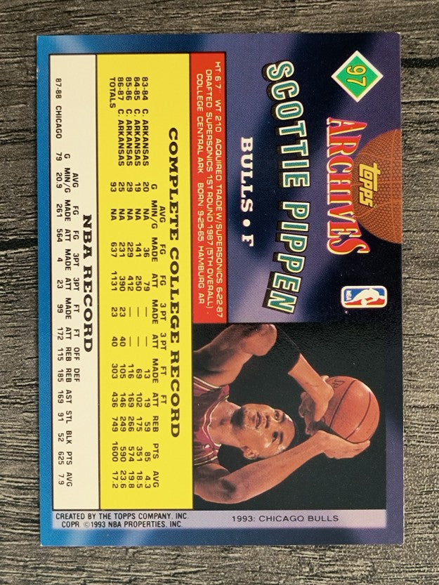 1992-93 Topps Archives #97 Scottie Pippen (EXMT)