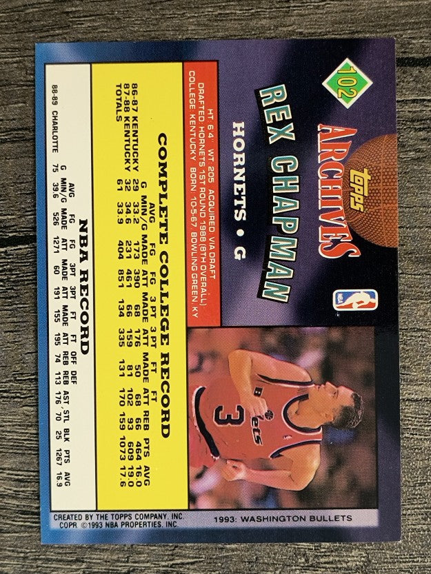 1992-93 Topps Archives #102 Rex Chapman