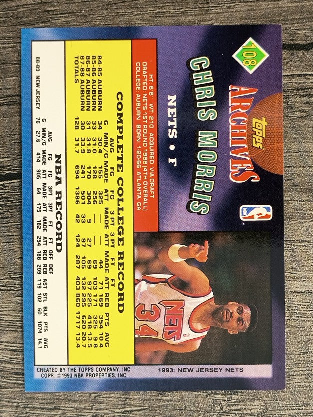 1992-93 Topps Archives #108 Chris Morris