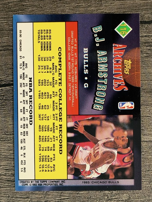 1992-93 Topps Archives #116 B.J. Armstrong