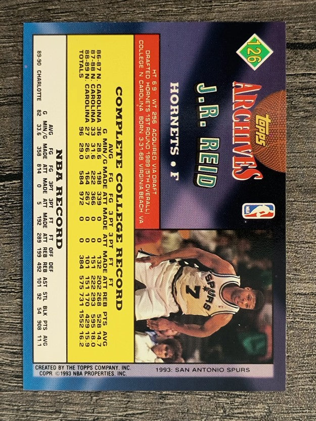 1992-93 Topps Archives #126 J.R. Reid