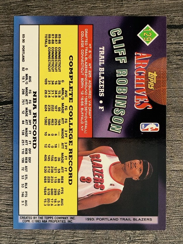 1992-93 Topps Archives #129 Clifford Robinson