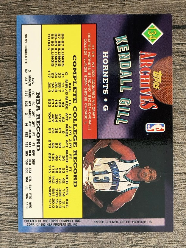 1992-93 Topps Archives #134 Kendall Gill