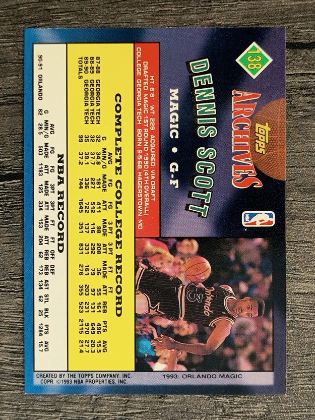 1992-93 Topps Archives #138 Dennis Scott