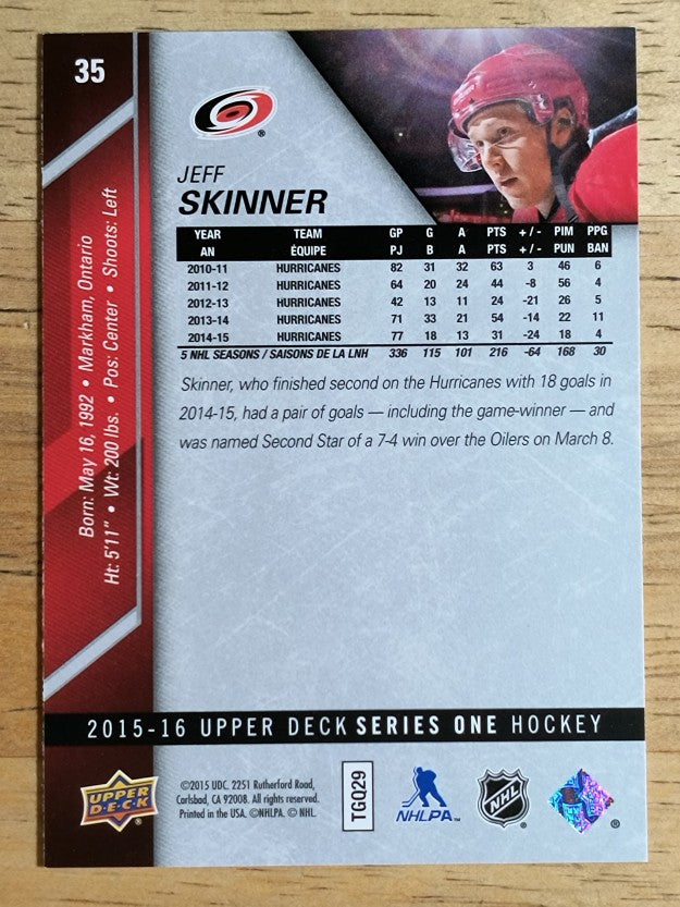 2015-16 Upper Deck #35 Jeff Skinner