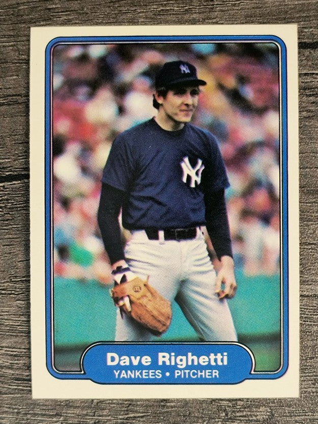 1982 Fleer #52 Dave Righetti RC