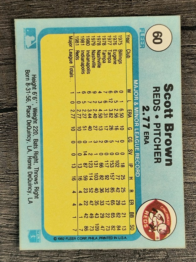 1982 Fleer #60 Scott Brown