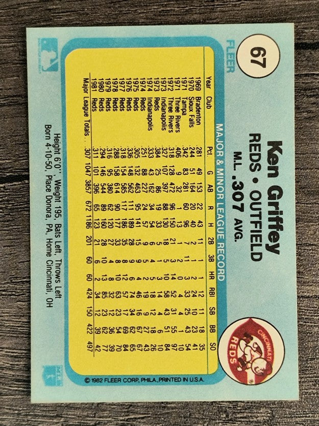 1982 Fleer #67 Ken Griffey