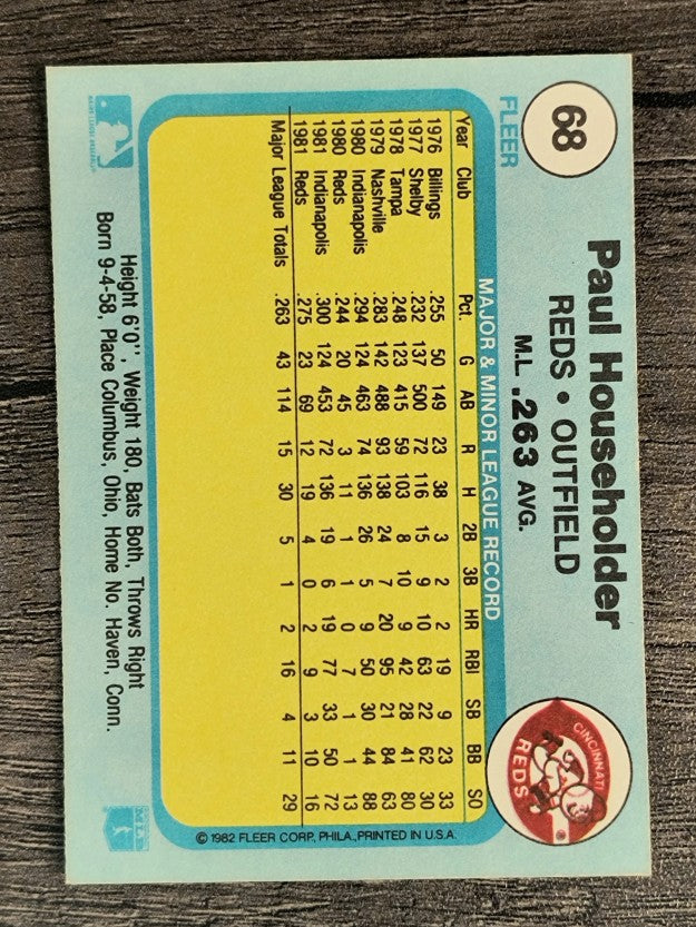 1982 Fleer #68 Paul Householder