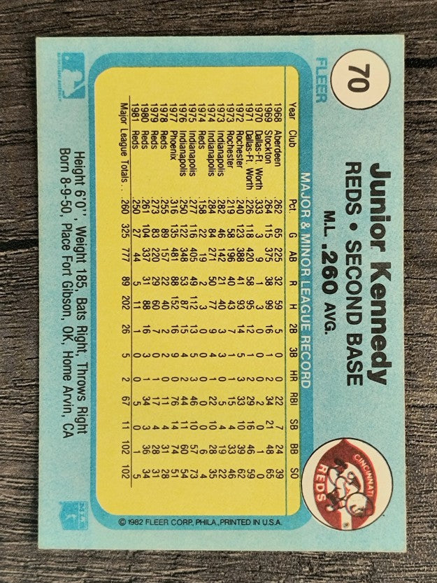 1982 Fleer #70 Junior Kennedy