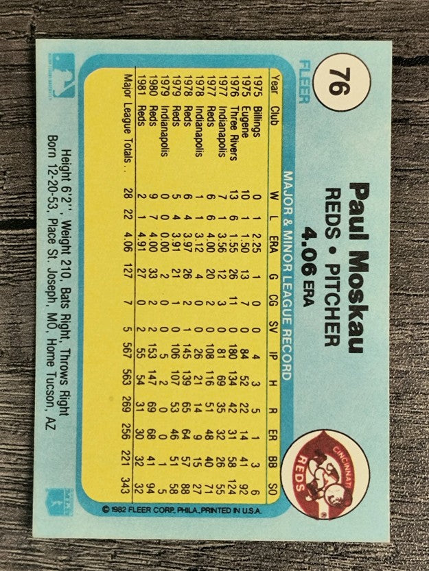 1982 Fleer #76 Paul Moskau