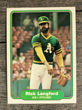 1982 Fleer #98 Rick Langford