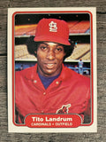 1982 Fleer #118 Tito Landrum