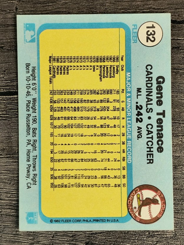1982 Fleer #132 Gene Tenace