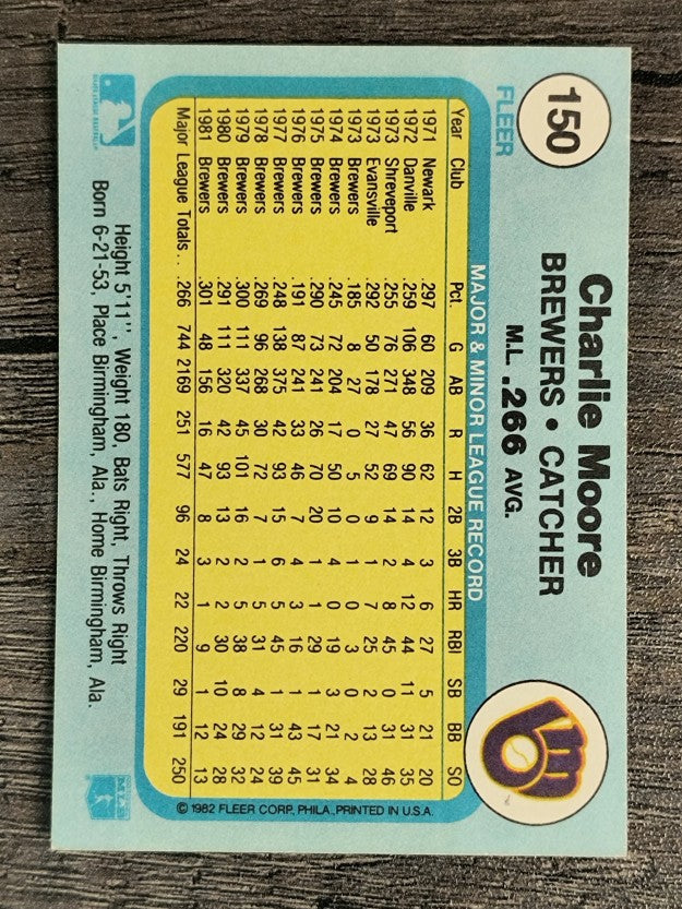 1982 Fleer #150 Charlie Moore