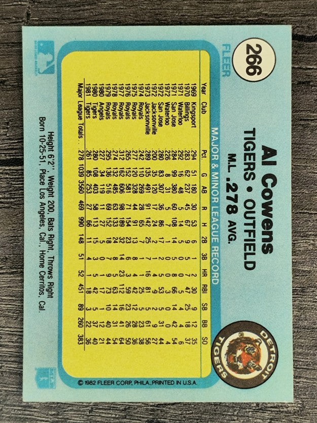 1982 Fleer #266 Al Cowens