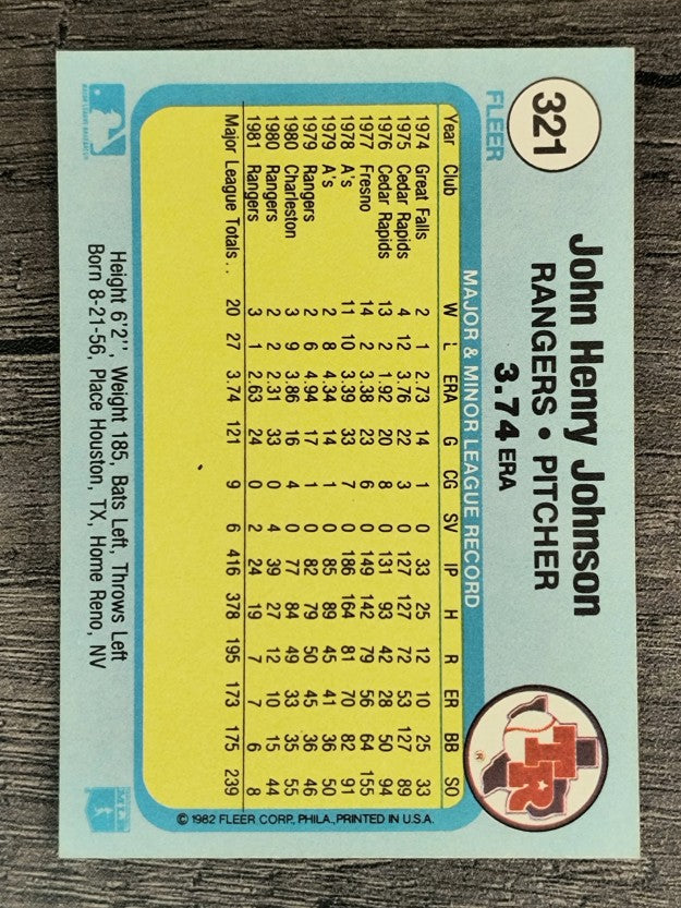 1982 Fleer #321 John Henry Johnson