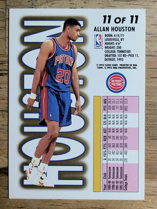 1993-94 Fleer Lottery Exchange #11 Allan Houston