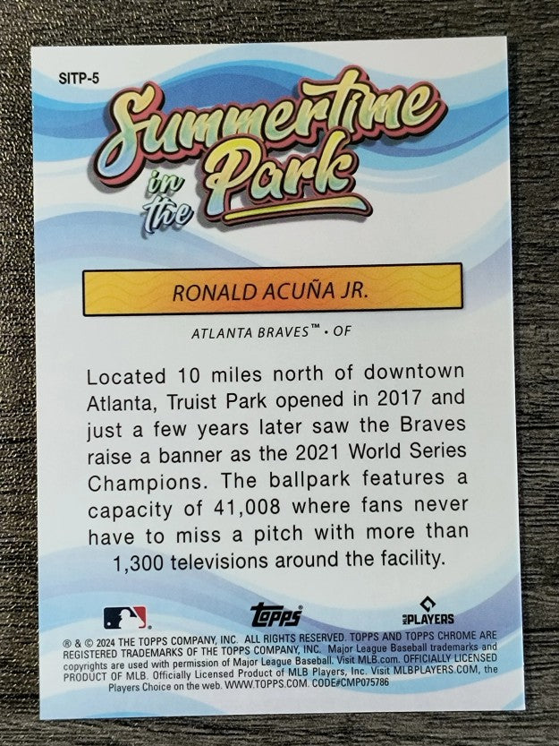2024 Topps Chrome Summertime in the Park #SITP5 Ronald Acuna Jr.