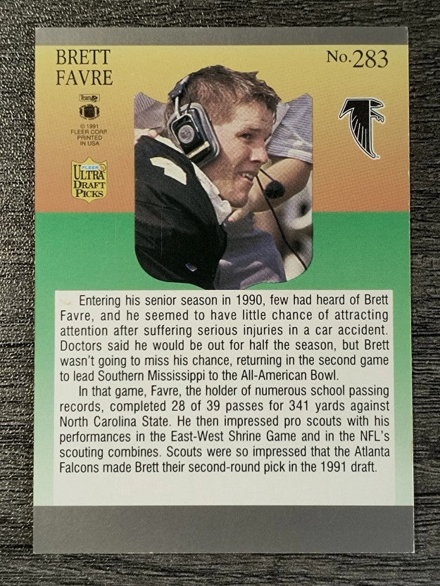 1991 Ultra #283 Brett Favre RC (EXMT)