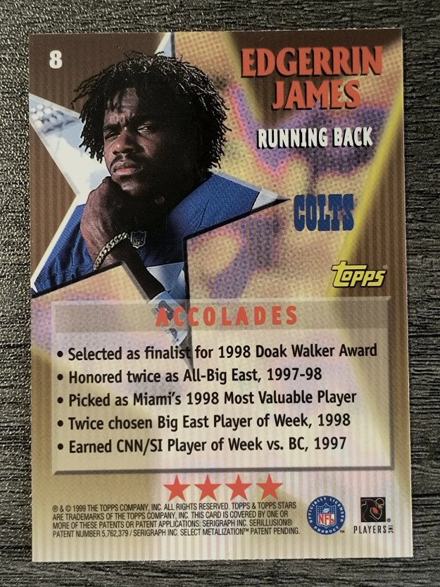 1999 Topps Stars Four Star #8 Edgerrin James