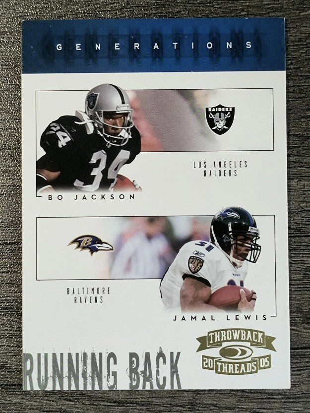 2005 Throwback Threads Generations #5 Bo Jackson/Jamal Lewis