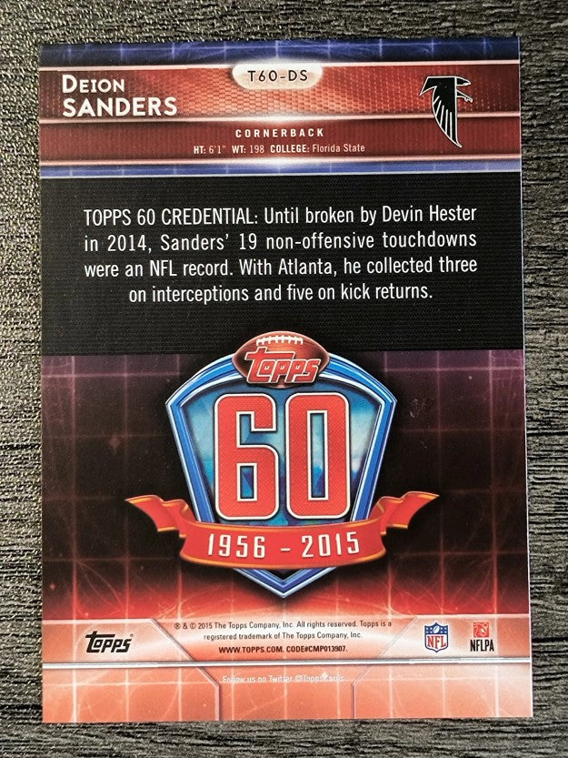 2015 Topps 60th Anniversary Throwbacks #T60DS Deion Sanders