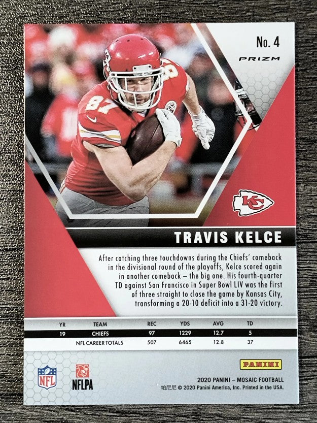 2020 Panini Mosaic Mosaic Camo Pink #4 Travis Kelce