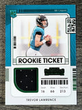 2021 Panini Contenders Rookie Ticket Swatches Variation #1 Trevor Lawrence