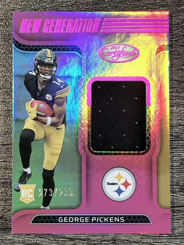 2022 Certified New Generation Jerseys Mirror Pink #17 George Pickens/299
