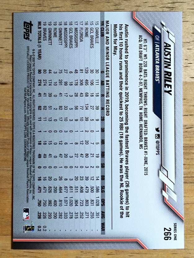 2020 Topps #266 Austin Riley FS