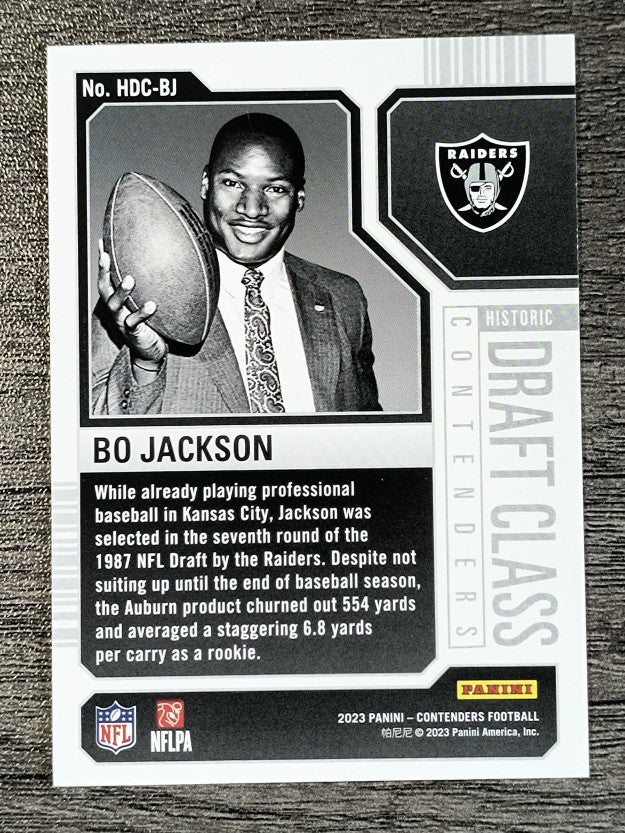 2023 Panini Contenders Historic Draft Class Contenders Bronze #12 Bo Jackson