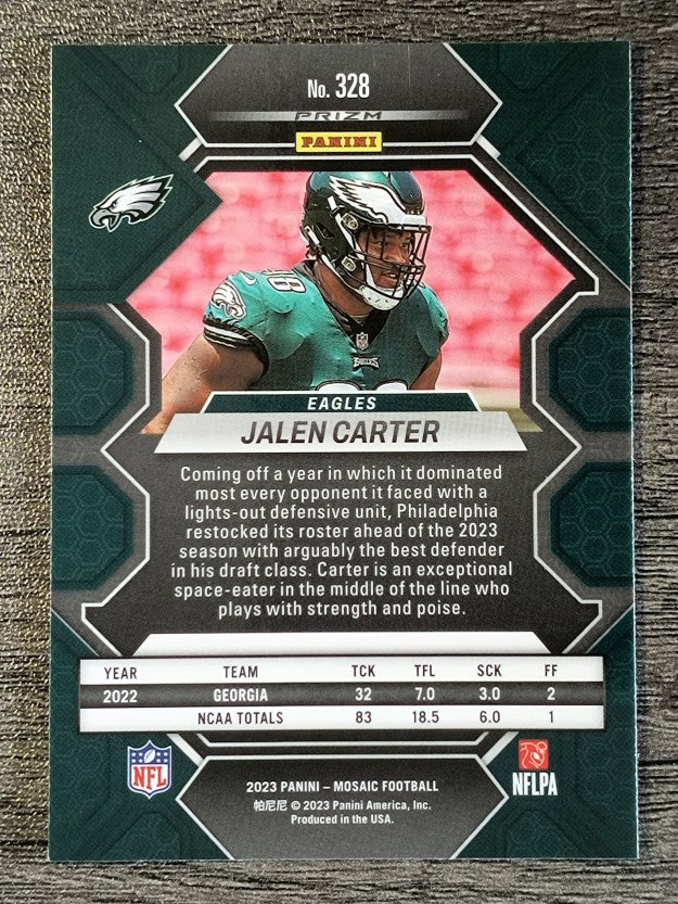 2023 Panini Mosaic Mosaic Choice Red and Green #328 Jalen Carter