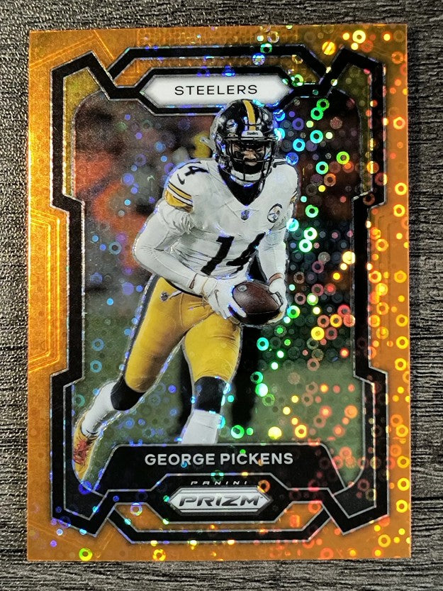 2023 Panini Prizm Prizms Orange Disco #248 George Pickens