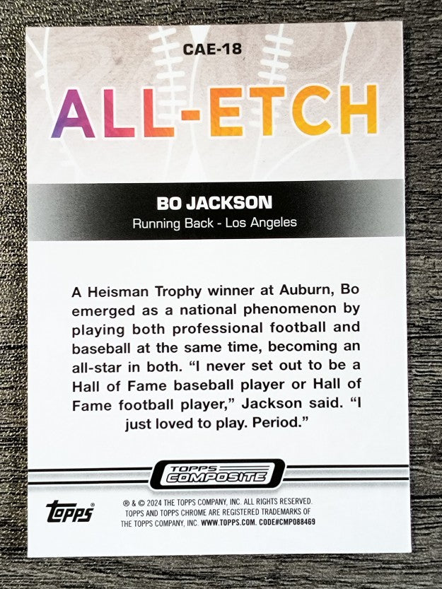 2023 Topps Composite Chrome All Etch Pink Refractors #CAE18 Bo Jackson