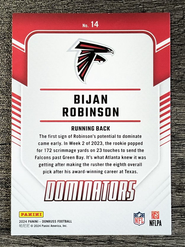 2024 Donruss Dominators #14 Bijan Robinson