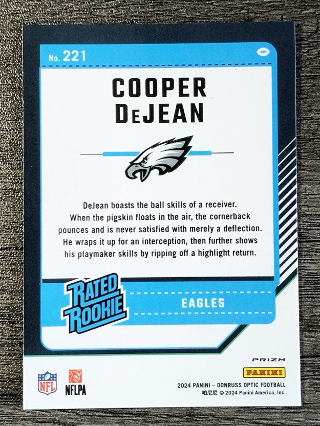 2024 Donruss Optic Blue Hyper #221 Cooper DeJean RR