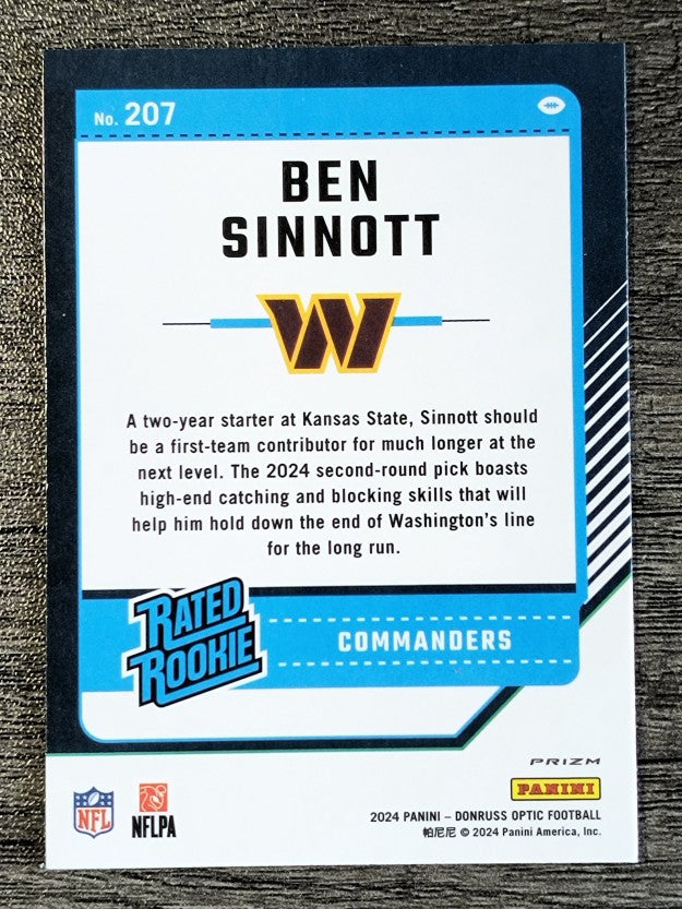2024 Donruss Optic Holo #207 Ben Sinnott RR