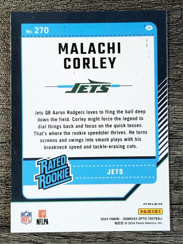 2024 Donruss Optic Pink #270 Malachi Corley RR