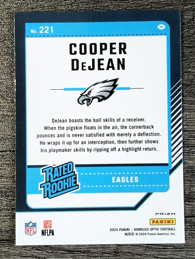 2024 Donruss Optic Purple Shock #221 Cooper DeJean RR