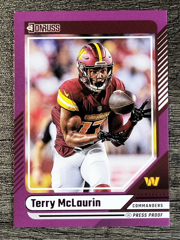 2024 Donruss Press Proof Purple #34 Terry McLaurin (NM)