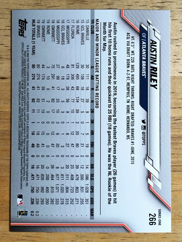 2020 Topps #266 Austin Riley FS