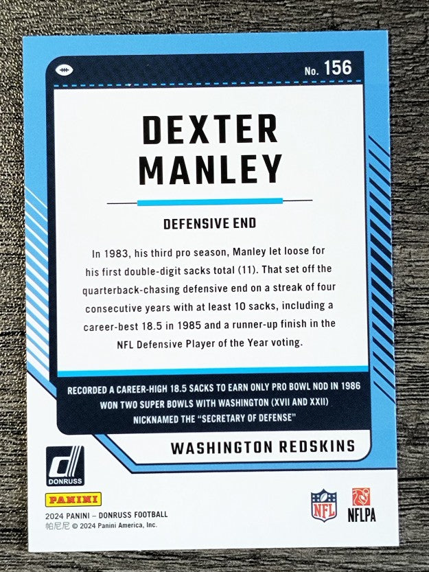 2024 Donruss Press Proof Purple #156 Dexter Manley