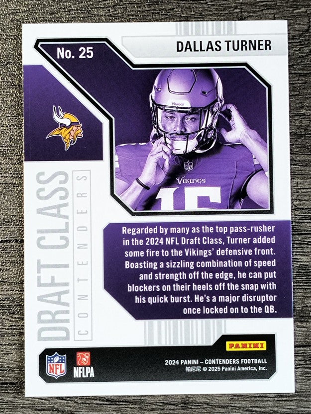 2024 Panini Contenders Draft Class Contenders #25 Dallas Turner