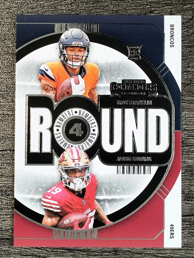 2024 Panini Contenders Round Numbers #15 Jacob Cowing/Troy Franklin