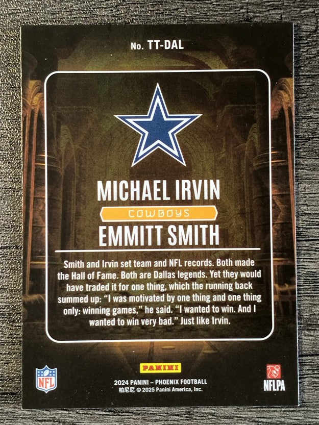2024 Panini Phoenix Treasured Tandems #2 Emmitt Smith/Michael Irvin