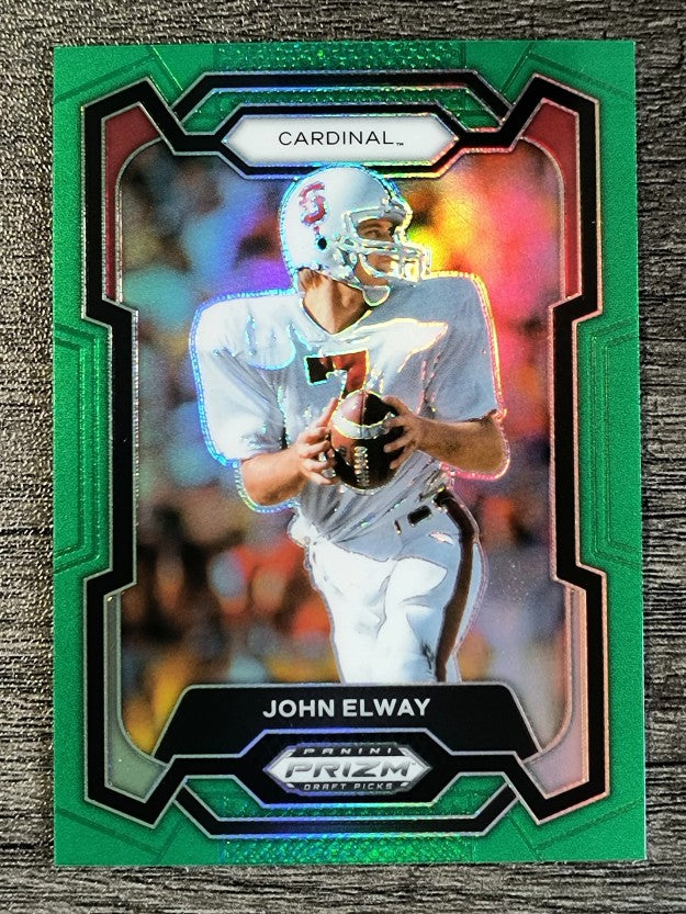 2024 Panini Prizm Draft Picks Prizms Green #37 John Elway